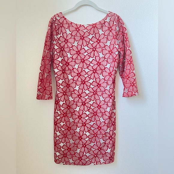Nordstrom/Diane Von Furstenburg Red and White Floral Dress - Picture 1 of 4